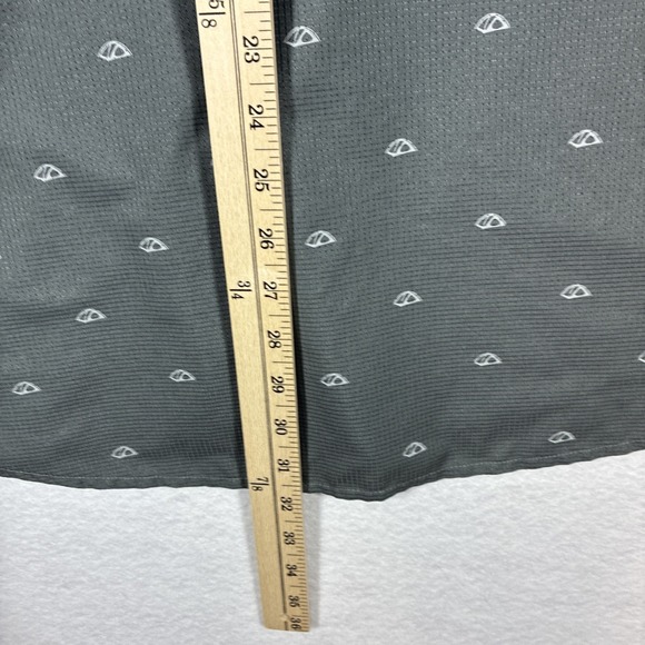 Marmot Gray Short Sleeve Button Up Shirt AOP Tent Print Camping Hike Men's Large - Picture 11 of 11